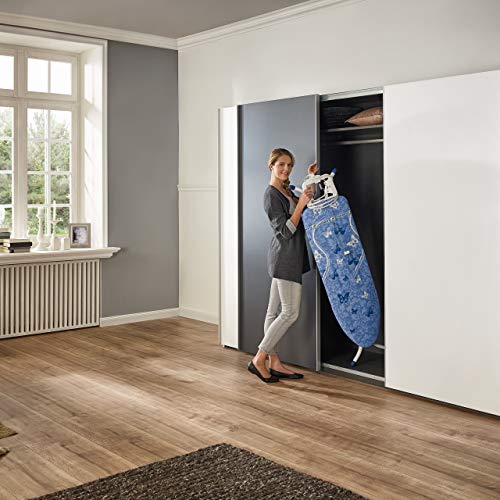 Leifheit Tabla de planchar plegable Air Board M Compact Plus para planchas de vapor, mesa de planchar ultraligera, tabla de planchado en menos tiempo