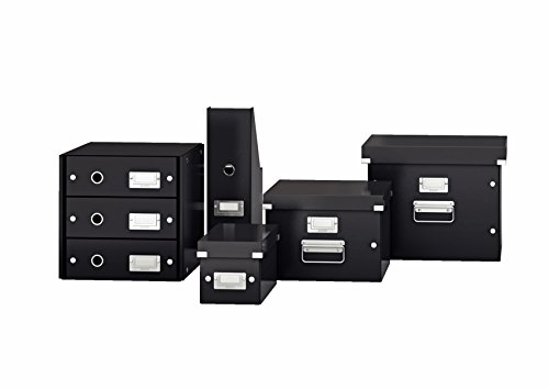 Leitz Caja para Guardar CDs, Negro, Gama Click & Store, 60410095