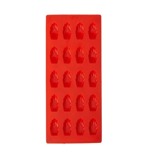 Lékué Magdalenas multicavidades Rojo Mini Madalena Concha CAV, Silicona, 20 cavidades