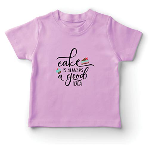 lepni.me Camiseta para Niño/Niña El Pastel es Siempre una Buena Idea El Amor cocinar Cocinar Hornear Comer (1-2 Years Rosado Multicolor)