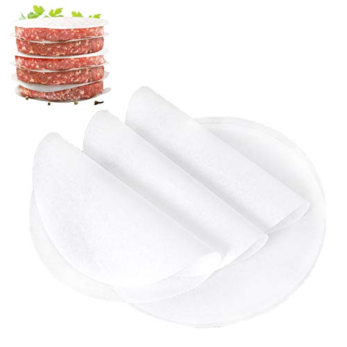 LERT Papel Encerado, Utensilios para Hornear en la Cocina para Hamburguesas/Cocina/Parrilla, Antiadherente/a Prueba de Aceite/Alta tolerancia a la Temperatura, 500 Piezas (12,5 cm)