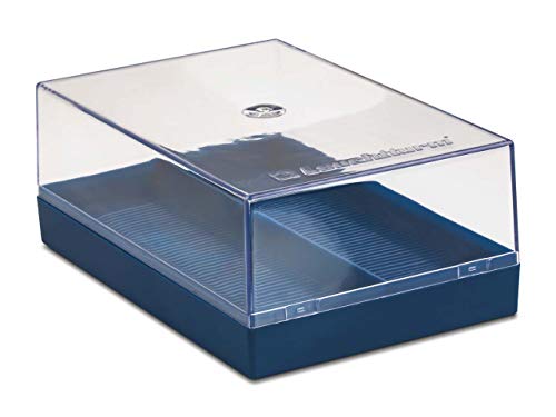 Leuchtturm 315511 Caja de plástico para 100 cartones de monedas, azul