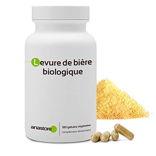 LEVADURA DE CERVEZA ECOLÓGICA * 500mg / 180 cápsulas vegetales * Prevención del envejecimiento * Fabricado en Francia * Calidad controlada por certificado de análisis * Garantía de satisfacción o reembolso