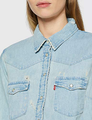 Levi's Modern Western, Blusa para Mujer, Azul (Indigogo 0021), 34 (Talla del fabricante: Small)