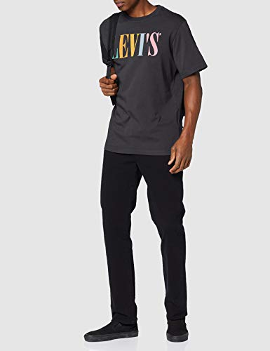 Levi's Relaxed Graphic tee Camiseta, Negro (90's Serif Logo Mineral Black 0044), Medium para Hombre