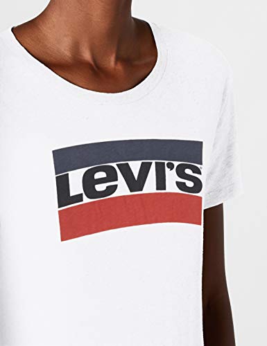 Levi's The Perfect Tee, Camiseta para Mujer, Blanco (White 297), Large