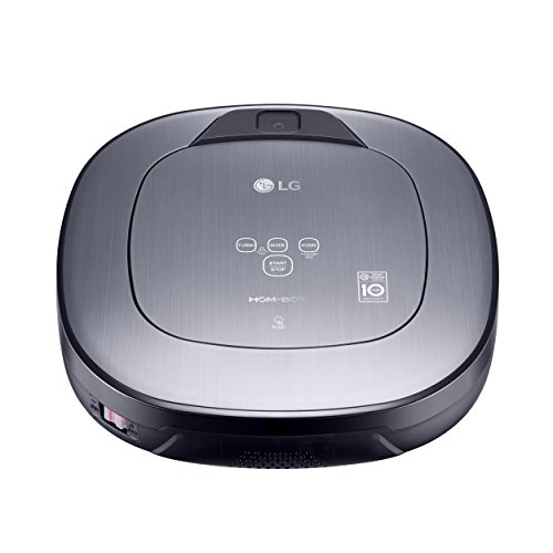 LG VR65710LVMP Hombot Turbo Serie 10 - robot aspirador programable con doble cámara, para casas con mascotas, niños y alfombras, color rojo