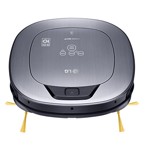 LG VR65710LVMP Hombot Turbo Serie 10 - robot aspirador programable con doble cámara, para casas con mascotas, niños y alfombras, color rojo