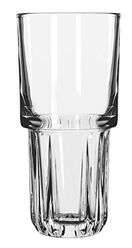 Libbey - Vasos de cóctel, 12 unidades, cristal transparente, alta estabilidad para bebidas largas, cócteles y zumos, 355ml