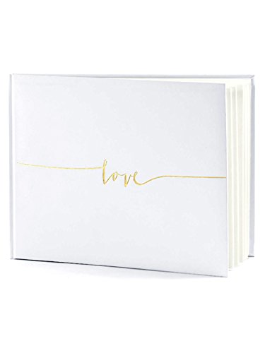 Libro de visitas Love (24 x 18.5 cm) - Blanco roto / Dorado