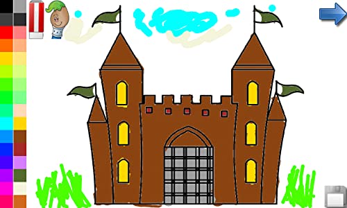 Libro para colorear: casa y castillo