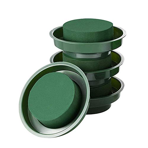 Lifreer Kit de arreglos florales, base de espuma verde redonda húmeda y seca, con cuenco para manualidades florales, decoración de boda, adorno de mesa, suministros de floristería