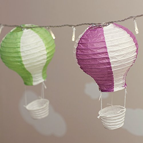 Lights4fun Conjunto de 5 Pantallas de Papel en Forma de Globo aerostático