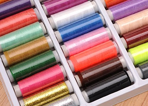 LIHAO Hilos de Coser de Poliéster Hilos de Colores Set (39 Colores)