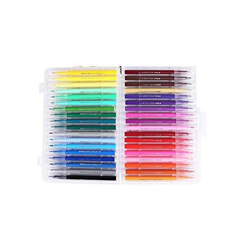 Lihgfw Cabeza suave Pluma de la acuarela Set 24 colores 36 colores 48 colores lavable principal suave niños de preescolar alumnos soluble en agua arte profesional del color no tóxico pintura de gran c