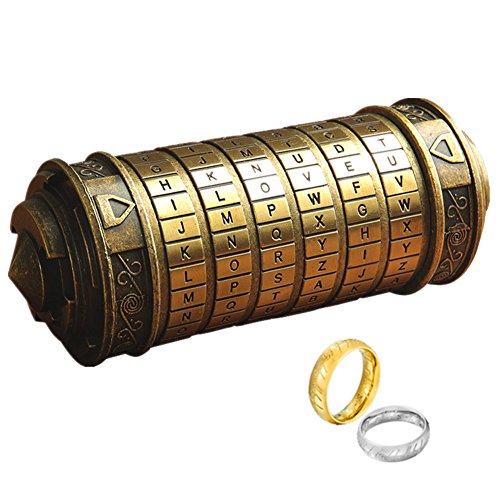 Lincman-GQF Da Vinci Code Mini Cryptex For Christmas Valentine's Day Most Interesting Birthday Gifts For Boyfriend and Girlfriend Brain Teaser Lock Puzzles