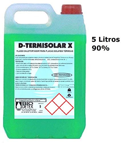 Liquido Caloportador con base de Propilenglicol Biodedetex Termisolar X-5