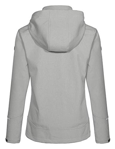 Little Donkey Andy - Chaqueta Softshell para Mujer con Capucha extraíble, Forro Polar y Repelente al Agua