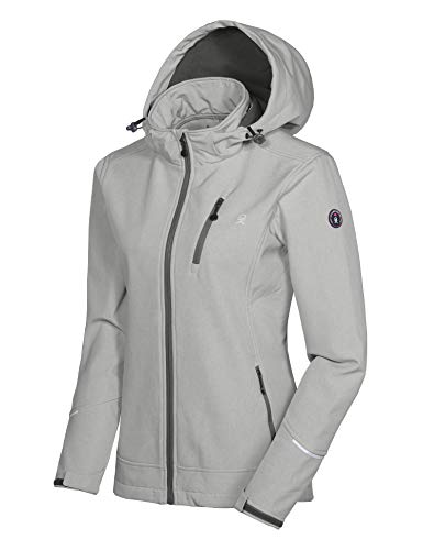 Little Donkey Andy - Chaqueta Softshell para Mujer con Capucha extraíble, Forro Polar y Repelente al Agua