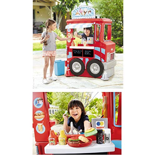 little tikes 2-in-1 Food Truck Cocina y Comida Estuche de Juego - Juegos de rol (Cocina y Comida, Estuche de Juego, 2 año(s), Niño/niña, Multicolor, Monótono)