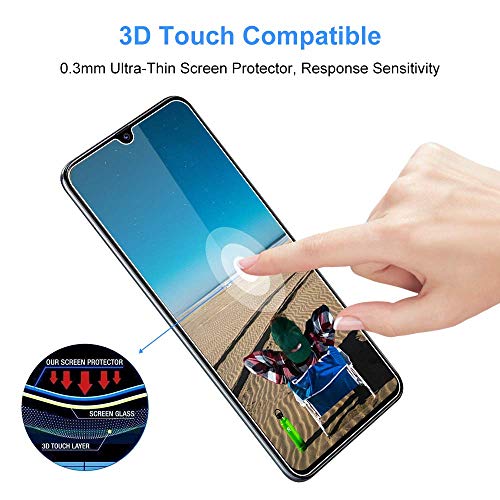 Lixuve Protector de Pantalla para Samsung Galaxy A70 Vidrio Cristal Templado, [3 Unidades] Película Protector Pantalla [9H Dureza] [Sin Burbujas] [Fácil Instalación] [Resistente A Arañazos]