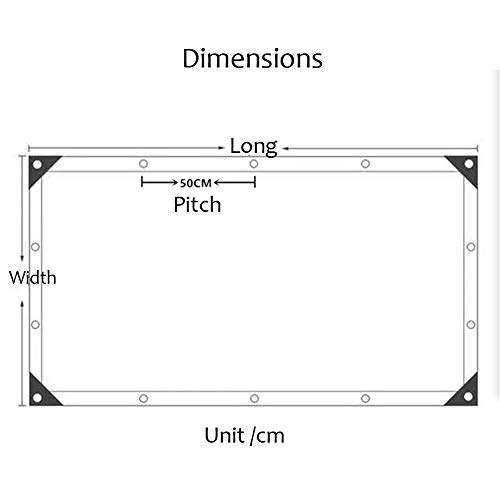 LJIANW-lonas impermeables exterior, Espesar Lonas Transparentes Impermeable Vaso PVC Tienda Mantener Caliente Tarea Pesada Cubierta del Dosel para Balcón Techo, Actualizar Impermeable, 44 Tamaños