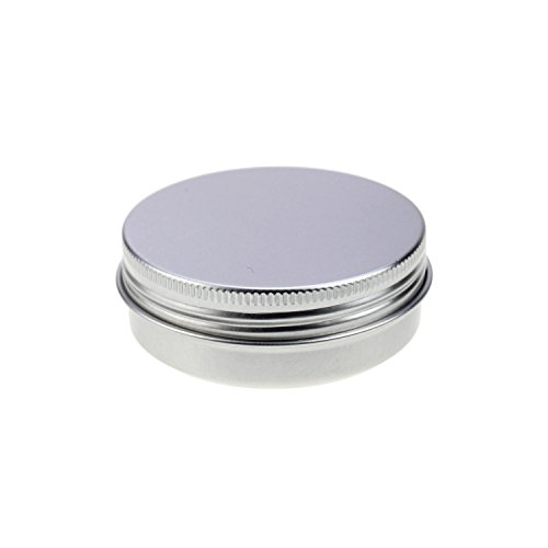 LJY - 24 piezas, latas de aluminio redondas, tapa con tornillo, latas de metal, tarros, tarros, vacío, deslizamiento, contenedores, (2 oz / 60 ml)