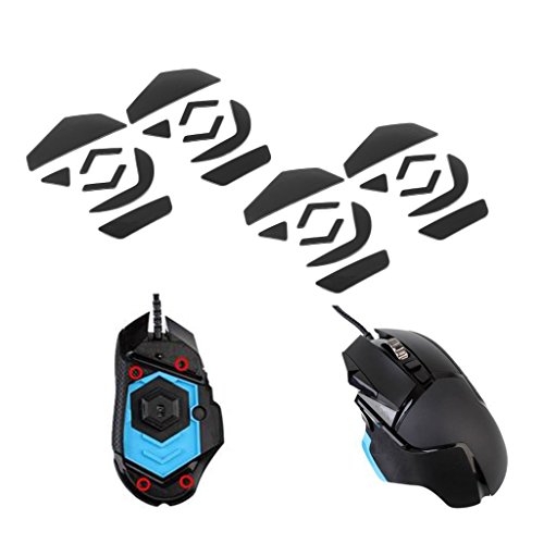 Logic-Seek - Juego de 4 pegatinas de teflón para ratón Logitech G502 Laser Mouse (0,6 mm)