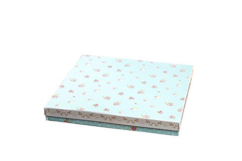 London Boutique Soporte de 2 Niveles para Tartas de Porcelana, diseño Vintage de Flores de Victoria, en Caja de Regalo, Color Azul