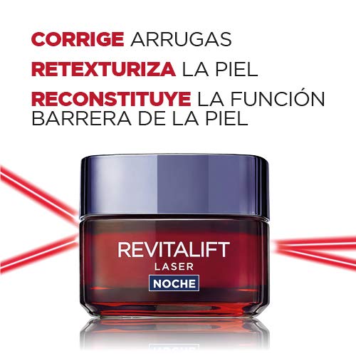 L'Oreal Paris Dermo Expertise - Revitalift Láser Crema de noche intensiva anti-edad, 50 ml