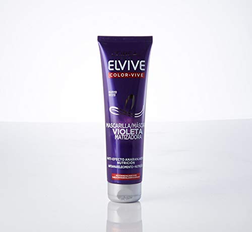 L’Oréal Paris Elvive Color Vive Mascarilla Violeta Matizadora para el Pelo con Mechas, Rubio o Gris - 150 ml