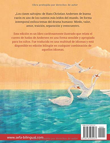 Los cisnes salvajes (español – árabe): Libro bilingüe para niños basado en un cuento de hadas de Hans Christian Andersen, con audiolibro descargable