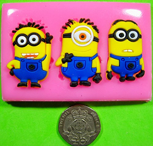 Los Minions Molde de silicona para la torta de Decoración Pastel de Cupcake Toppers Glaseado Sugarcraft Tool por Fairie Blessings