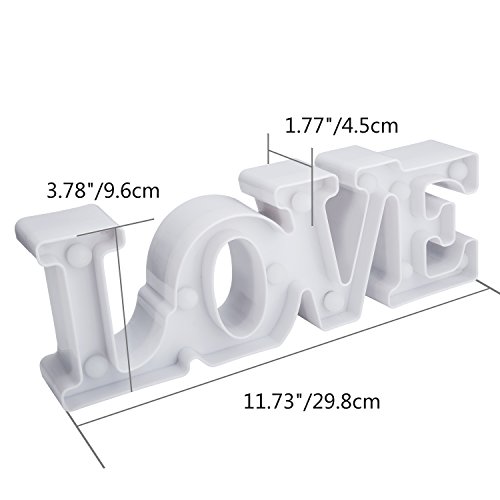 LOVE Lámpara de Mesa,WolinTek Love con Luces LED Lámpara de Tabla Lámpara de Noche Lámparas decorativas para Navidad de fiesta de Sala de Hogar Decoración de Pared - LOVE