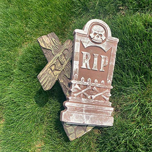 LQH Halloween de 17" Espuma PIR Cementerio Lápidas (1 Pack), lápida Decoración (Size : 4)