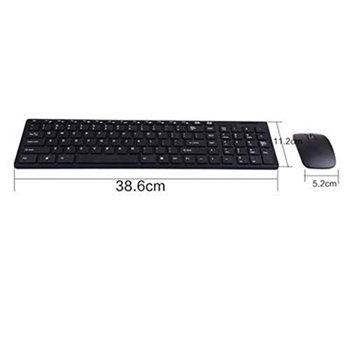 LQH Teclado inalámbrico, Teclado inalámbrico y ratón, Teclado inalámbrico de Juegos, Teclado inalámbrico Combo de ratón, Diseño Delgado, Ligero y Ultra Thin Teclado inalámbrico