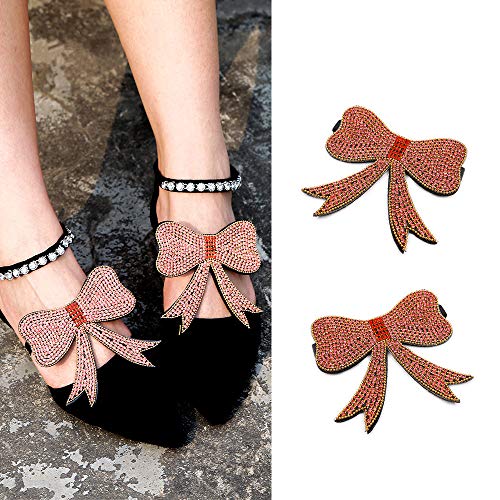 L&SH 2 Unids Rhinestone Decorativo Arco Mariposa Zapatos, Moda Elegante Hechos A Mano Accesorios De Tacón Alto, Accesorios De Zapatos, Flores De Zapatos