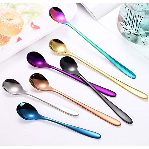 LSTC Cuchara Helado Cuchara para Miel Cuchara de Miel Chocolate cucharas agitadores Cucharas de Servir Cuchara de té Cuchara de Nutella Cucharas Conjuntos Silver,s