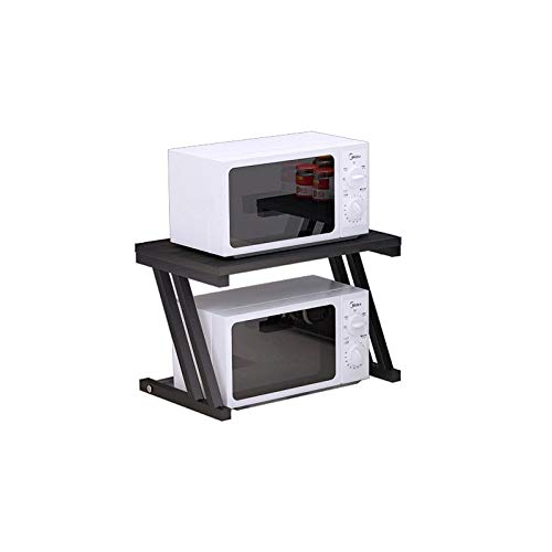 Lsxue Utensilios de cocina Rack de especias Herramienta Marco de la tabla de cortar Hierro forjado Bastidor de almacenamiento de metal Rack de horno telescópico Piso Rack de horno de microondas de dos