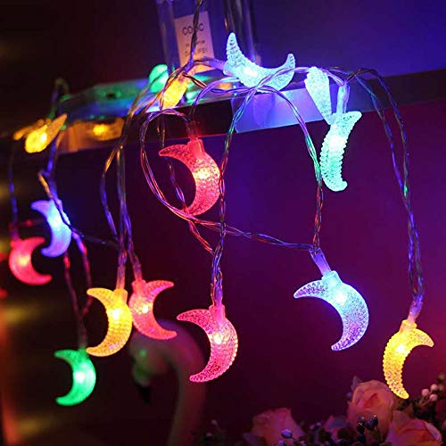 Luces de hadas, Forma 1,5M / 3M / 6M Luna secuencia del LED LED de iluminación for el banquete de boda de hadas Garland for árboles de Ramadán Decoración para Navidad, Fiesta, Decoración del hogar