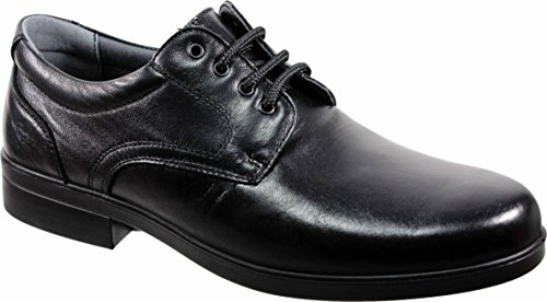 LUISETTI 26853 Negro - Zapato Cordones Piel Profesional Fabricado en españa (42 EU, Negro)