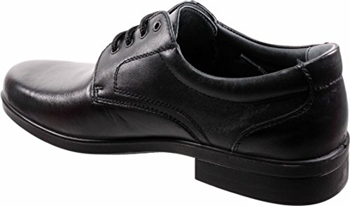 LUISETTI 26853 Negro - Zapato Cordones Piel Profesional Fabricado en españa (42 EU, Negro)