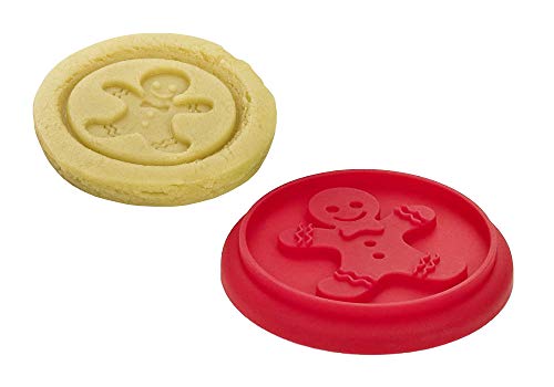 Lurch 10522 Sellos para Galletas, Silicona, Madera, Blanco, Verde, Rojo