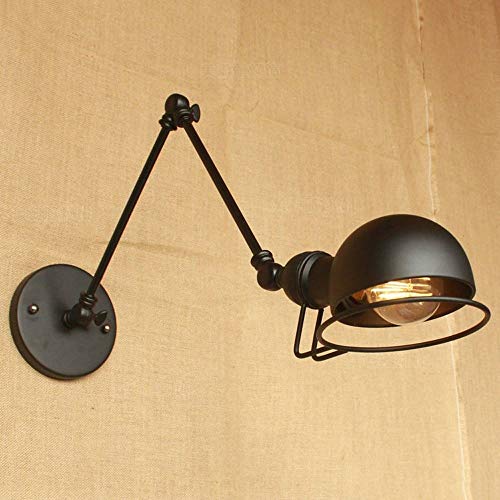 Luz de gabinete de pared, Bermnn Industrial de la vendimia largo brazo ajustable lámpara de pared del ático Porche ala del balcón Creativa Restaurante Bar Menaje oscilación de pared Tipo retro de la p