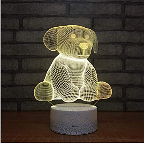 Luz de la noche Hot Dog USB Night Light Producto creativo Colorido Colorido Lámpara LED 3D Lámpara de lectura de ojos táctil de cabecera 3D