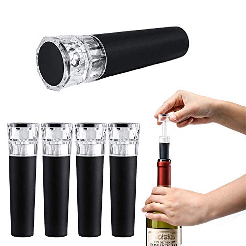 LWZko 6 Piezas Tapón Botella de Vino, Tapón para Botella Champán, Tapones Silicona para Vino, Silicona Reutilizable Sellado Al Vacío Tapones Vino para Vino Tinto, Champán, Colección Cerveza