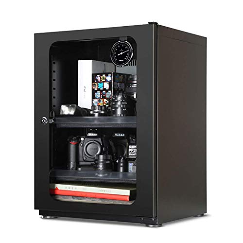 LXDDP Cámara electrónica a Prueba Humedad Cámara doméstica y Lente Gabinete seco 73L Deshumidificador Gran Capacidad-Negro/Blanco