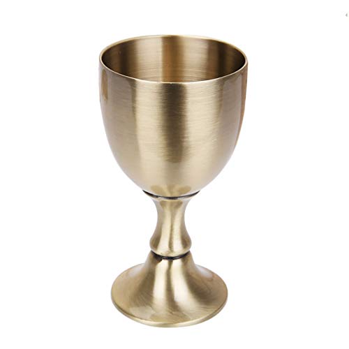 LYY-jew Copa de Vino Retro, Copa de cóctel de Bronce Vintage, Material de Zinc, Accesorios para la decoración del hogar Drama de Vestuario, 100ML, 6 × 11.5CM