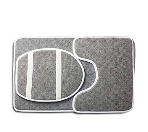 M-Y-L 3 Piezas de baño Set, Alfombra de baño y WC lanudo Cubierta de la Tapa, Incluye en Forma de U Contorno Estera del tocador, Lavable a máquina,#4