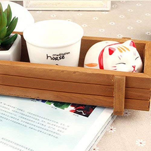 Macetero de Madera, Rectangular Macetero de Madera para Jardín Cajón de Ventana Maceta Suculenta Planta de Flores,Macetero Suculenta Flores Caja de Contenedor de Musgo